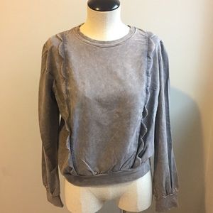 NWT Anthropolgie Scalloped Crew Sweatshirt